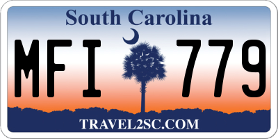 SC license plate MFI779
