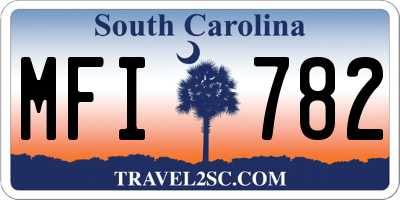 SC license plate MFI782