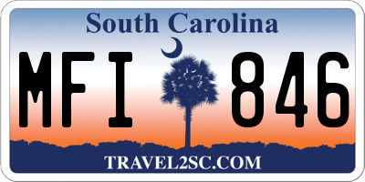 SC license plate MFI846