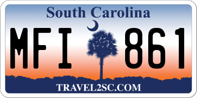 SC license plate MFI861