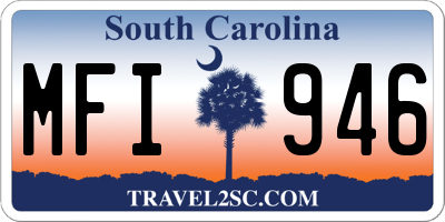 SC license plate MFI946