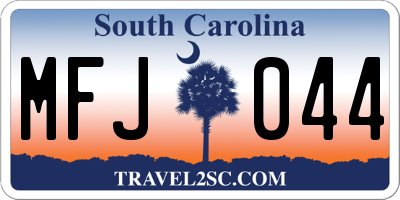 SC license plate MFJ044