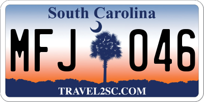 SC license plate MFJ046