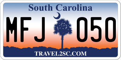 SC license plate MFJ050