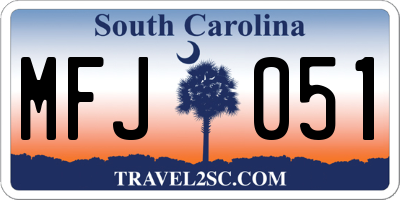 SC license plate MFJ051