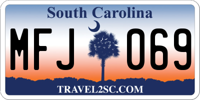 SC license plate MFJ069