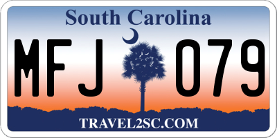 SC license plate MFJ079