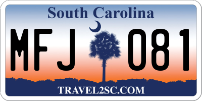 SC license plate MFJ081