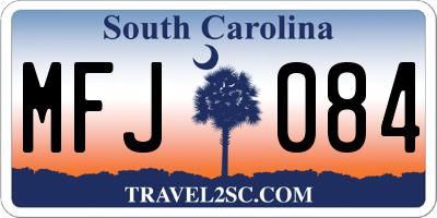 SC license plate MFJ084