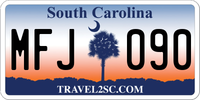 SC license plate MFJ090