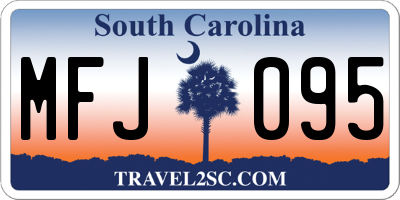 SC license plate MFJ095