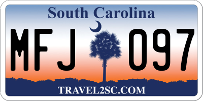 SC license plate MFJ097