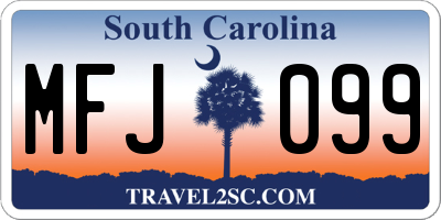 SC license plate MFJ099