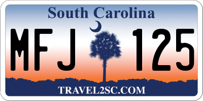 SC license plate MFJ125