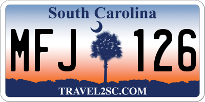 SC license plate MFJ126