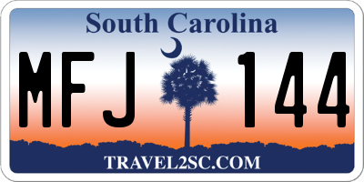 SC license plate MFJ144