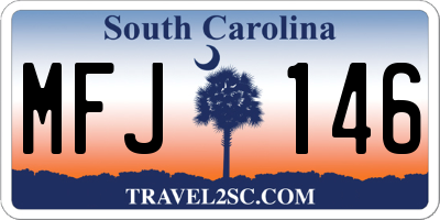 SC license plate MFJ146