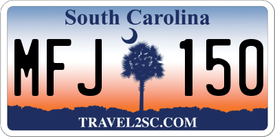 SC license plate MFJ150
