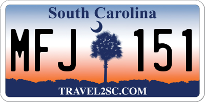 SC license plate MFJ151