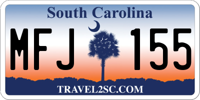 SC license plate MFJ155