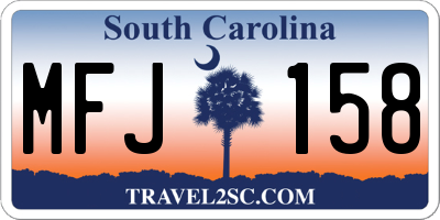 SC license plate MFJ158