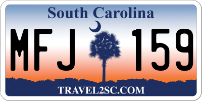 SC license plate MFJ159
