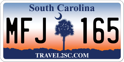 SC license plate MFJ165