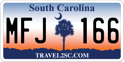 SC license plate MFJ166
