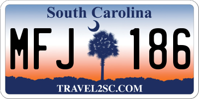 SC license plate MFJ186