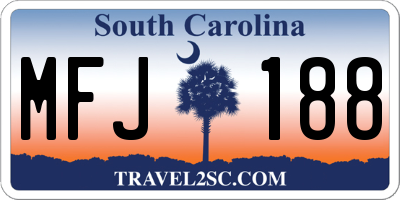 SC license plate MFJ188