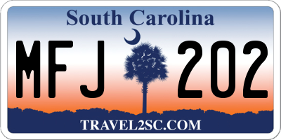 SC license plate MFJ202