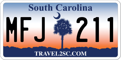 SC license plate MFJ211