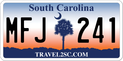 SC license plate MFJ241