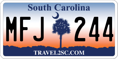 SC license plate MFJ244