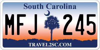 SC license plate MFJ245