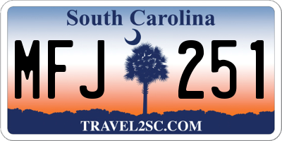 SC license plate MFJ251