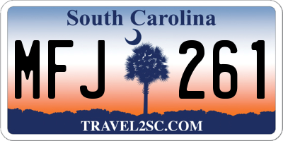 SC license plate MFJ261