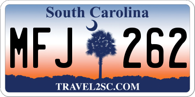 SC license plate MFJ262