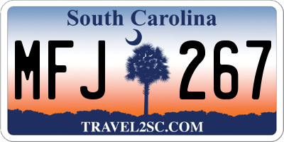 SC license plate MFJ267