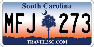 SC license plate MFJ273