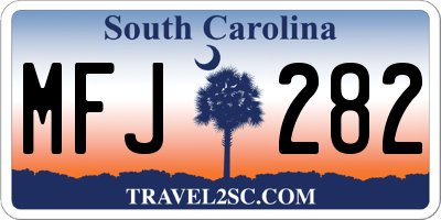 SC license plate MFJ282