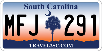 SC license plate MFJ291