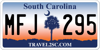 SC license plate MFJ295