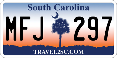 SC license plate MFJ297