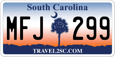 SC license plate MFJ299