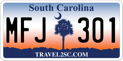 SC license plate MFJ301