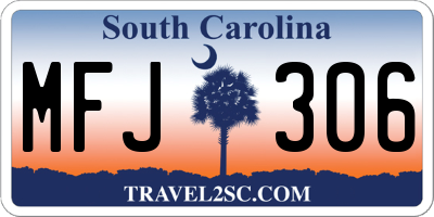 SC license plate MFJ306