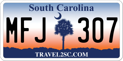 SC license plate MFJ307