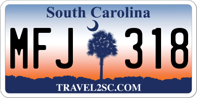 SC license plate MFJ318