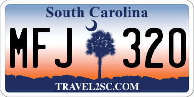 SC license plate MFJ320